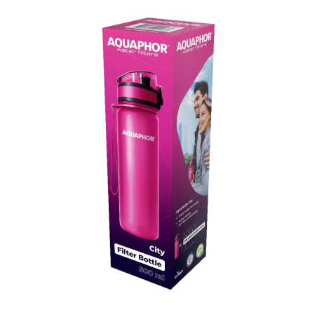 Aquaphor City Bottle 500ml (Pink) Μπουκάλι με Φίλτρο Νερού